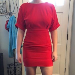 Red formal dress